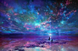 Preview: Diamond Painting Ozean trifft auf Universum